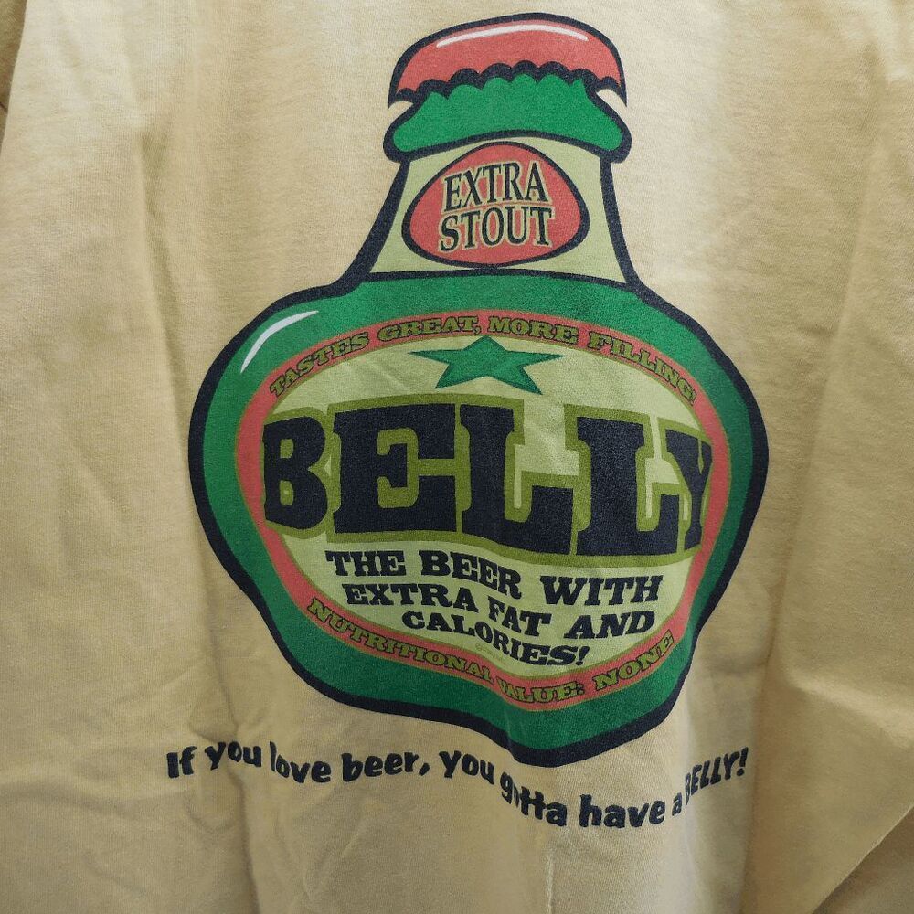 Belly Beer Hawaii Extra Stout Shirt Mens XL Beer with Extra Calories & Fat EUC